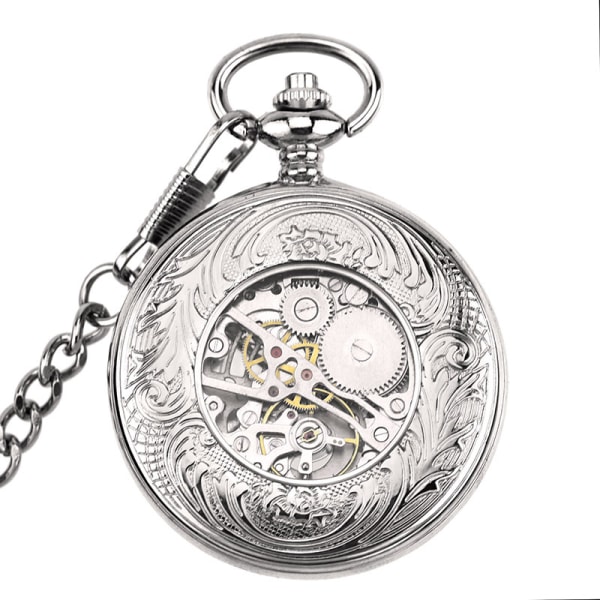 Mekaninen taskukello Steampunk-taskukellot Retro Skeleton P