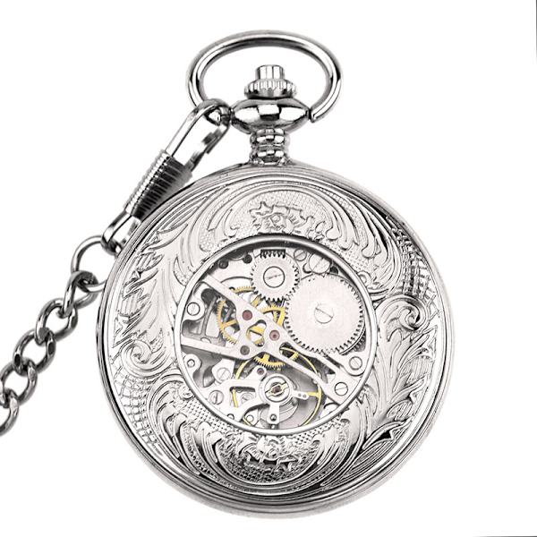 Mekanisk lommeur Steampunk lommeure Retro skelet P
