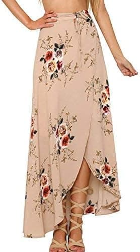 Kvinders Boho Blomster Binde Sommer Strand Wrap Kjole,XL