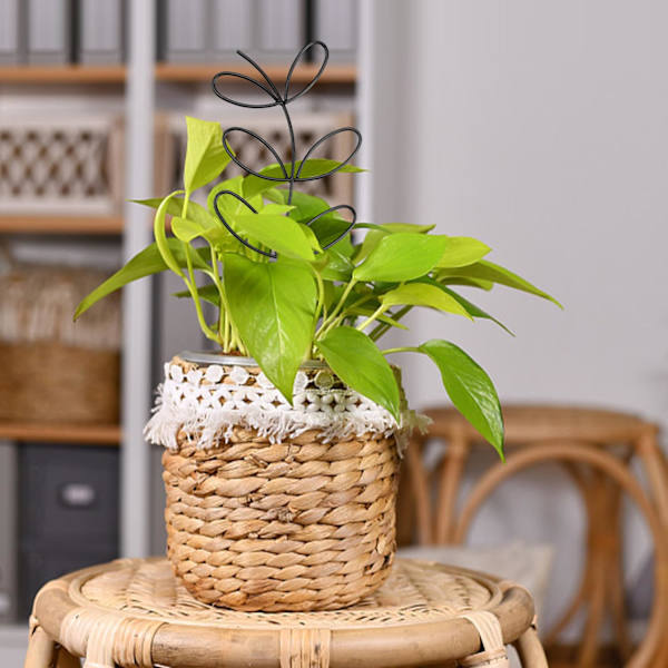 Klätterväxtstöd, 31,5 cm Inomhusväxtstöd, Metall Klätterväxtstöd, Bladform, kompatibel med Monstera, Orkidé, Praktvindor, Klätterväxter