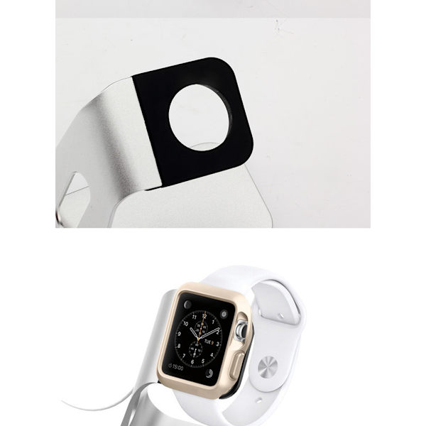 Apple Watch-ladestasjon, erstatningsstasjon i aluminium for lading, dokkingstasjon, basetilbehør, vugge for Apple Watch Metal Watch
