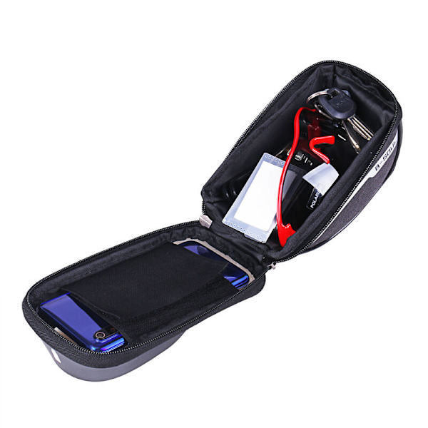 Cykeltelefonpose Rammepose, Vandtæt Cykeltelefonholder MTB Rammepose Styrtaske Touchskærm til Smartphone Under 6,5 Tommer (Sort), Fontainebleau