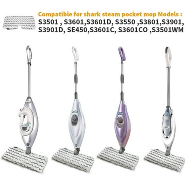2 kpl:n korvaavat höyrymoppi höyrypuhdistuslaput Pro Shark Professional Steam Pocket Mop -laitteeseen