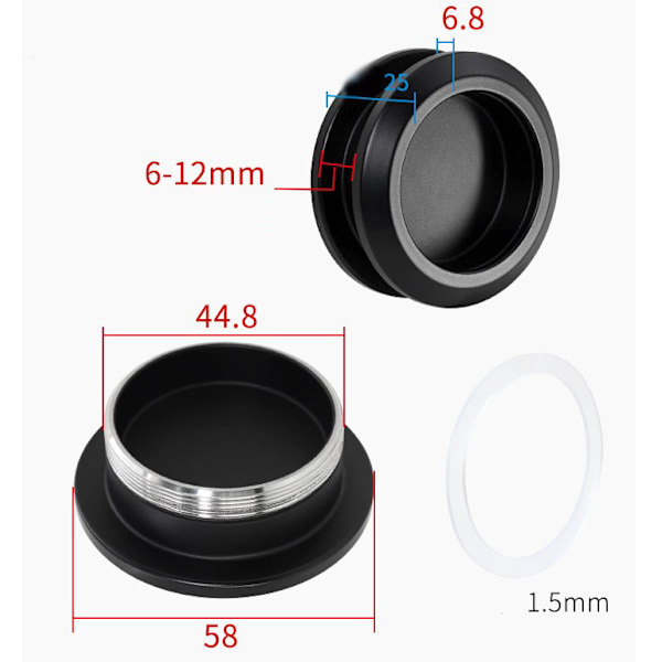 Skyvedørsgrep, Rundt Dørgrep, 58mm Innsatte Grep, Rustfritt Stål, Skrues Fast for Skyvedører, Glassdør, Soveromsdører og Skuffer