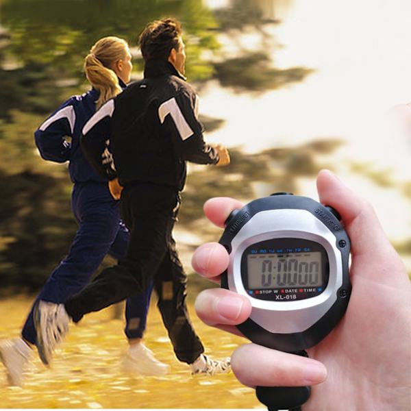 Digital Sports Stoppur Multifunktionell Elektronisk Stoppur Stoppur Domare Timer 82*63*22mm