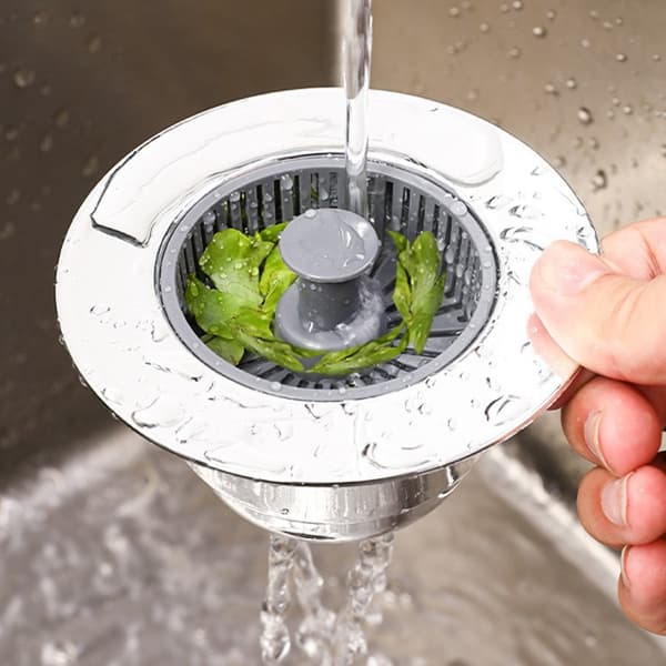 2 st diskhoavloppssil med sil, pop-up-diskhoavloppsfilter med sil, rostfritt stål diskhoavloppsfilter, anti-igensättning diskhoavloppssil