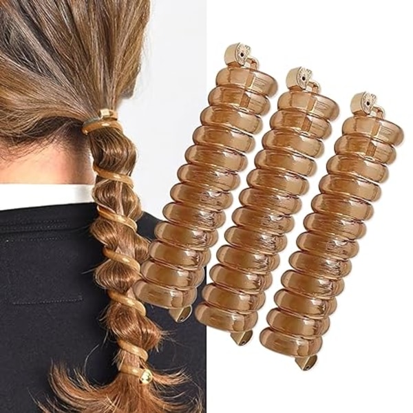 Spiral hårslips fletning hårbånd Stilfuld telefonledning hårspoler nr
