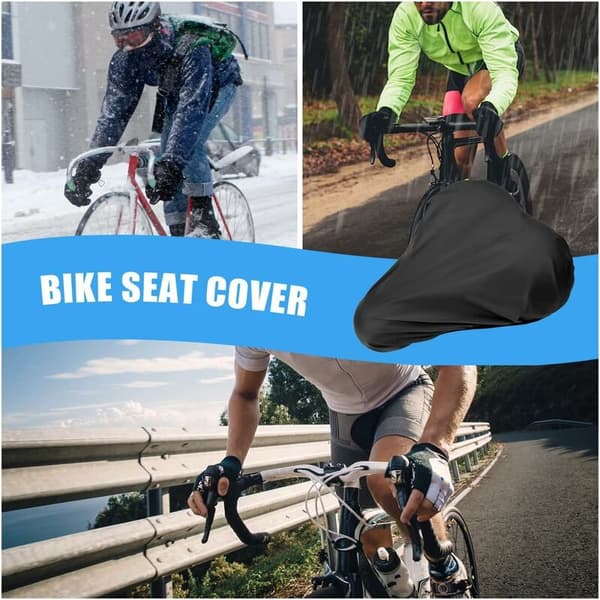 2-pack cykel sadelskydd, Triomphe vattentätt cykelsadelskydd med elastisk,