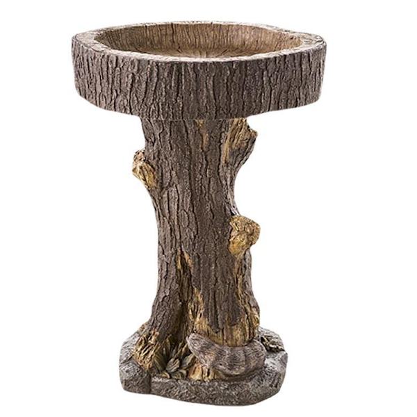 Harpiksvaskebjørn Statuer Slot Fuglebad Polyresin Antik Have Fuglebad，14*
