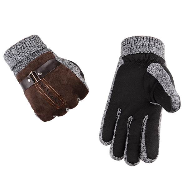 Vinter herre varme handsker ruskind svineskind handsker luffer herre tykke