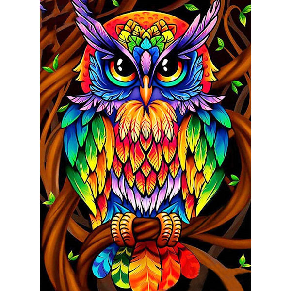 Diamantmaleri - Ugle 30*40cm