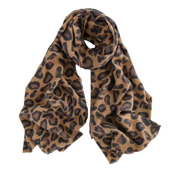 Elegant Leopard Pashmina Scarf Vinter Varma Wrap Sjalar för Bröllop
