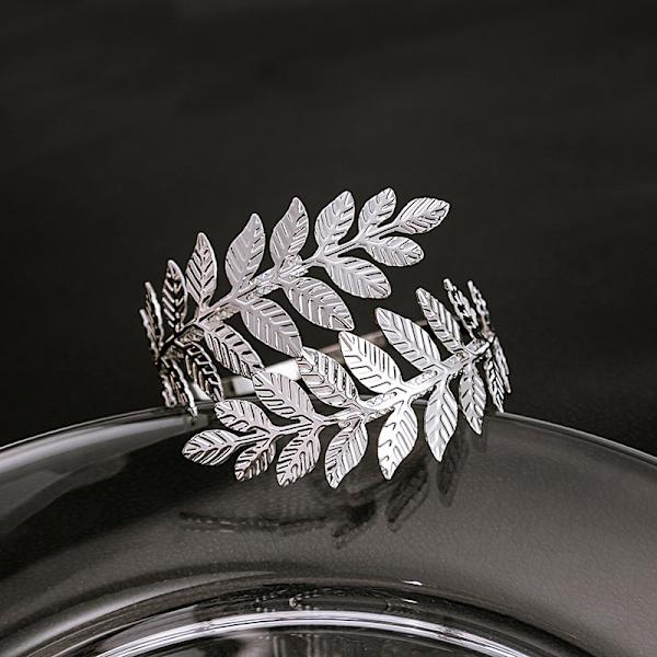 Metallisk grekisk romersk lagerblad armband överarm manschett arm