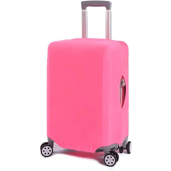 Solid Bagagebeskytter Elastisk Kuffertovertræk Vaskbar, Pink-S,