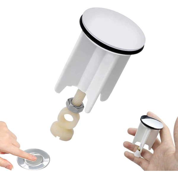 Universaali Allas Tulppa, 40mm Pop-Up Tulppa Vaihto Drain Plug, Säädettävä Korkeus, Valmistettu Messinki, Kumi, Muovi, Ruostumaton ja Tiiviste