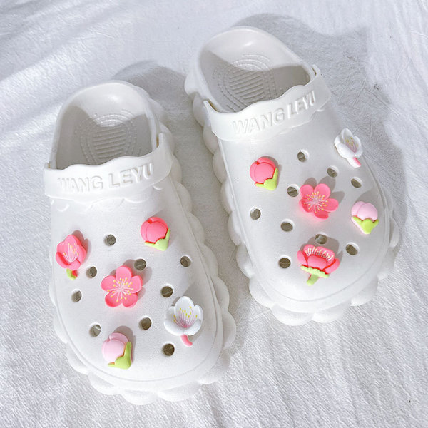 Blomsterskoberlocker för flickor  Peach Blossom Floral Cartoon Skoberlocker Pack