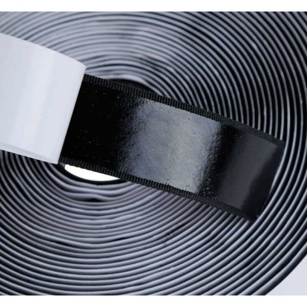 Self Adhesive Velcro Straps with Double Sided Adhesive Backing - Black, 2cm