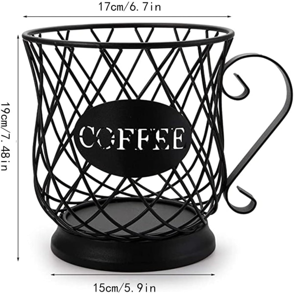 Kaffe Kapsel Kurv, Kaffe Pod Organizer, Kaffe Opbevaringskurv, Kaffe