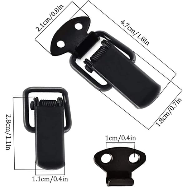 Hasp Lås 8 stk Rustfritt Stål Spennlås Kasse Lås Spaklås Toggle L