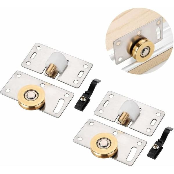 2 sæt skydedør rulleskab skydedør, rulleskydeapparat, hardware tilbehør, til skab, garderobe