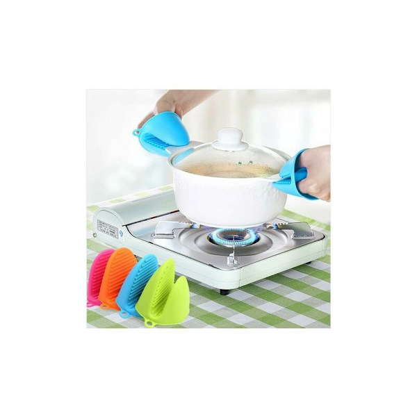 Mini tjock silikon värmebeständig ugnsvante för bakning, matlagning, grill (blå