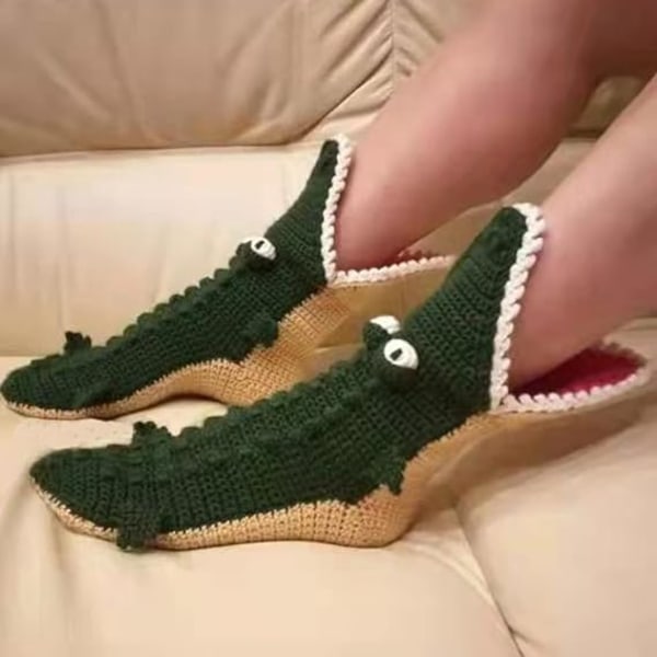 Alligator Socks Knit Crocodile Socks for Women Men Winter Home Warm Socks F