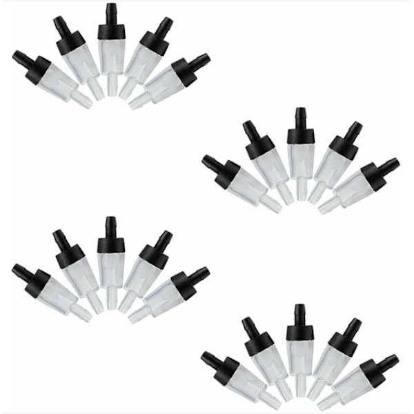 Akvarie Luftpumpe Tilbageslagsventiler 40 Stykker Akvarie Envejs Tilbageslagsventiler Aqua