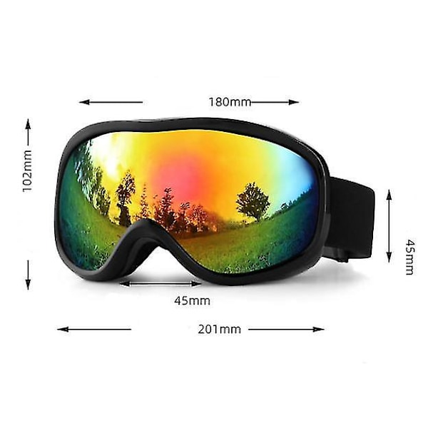 Snöskidglasögon Dubbla lager Linser Skid Snowboardglasögon