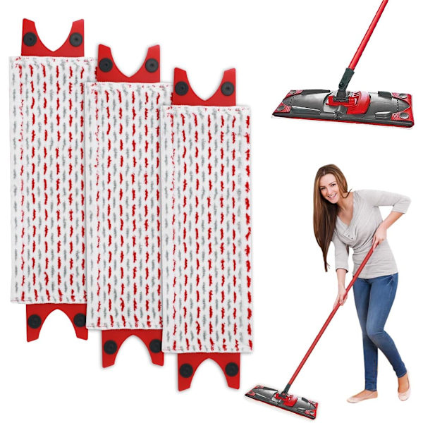 3 kappaletta mopin täyttö Vileda mikrokuitu mopin sarjalle, Vileda Ultramax mopin/UltraMax Plus 2 in 1 imukykyinen täyttö, lian tahrojen poistamiseen pitäen F