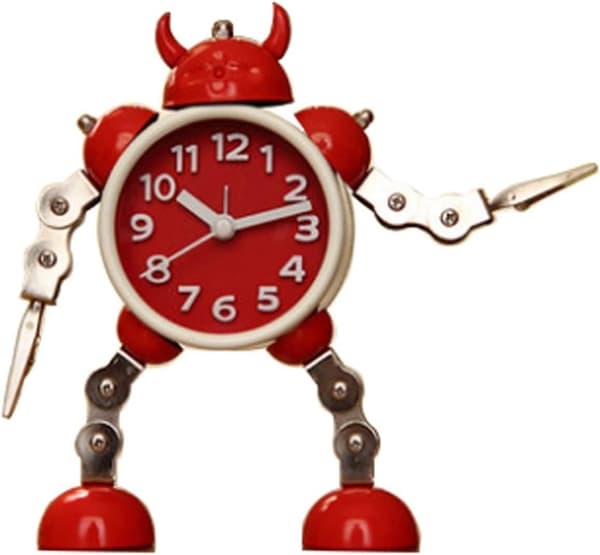 Klassisk design deformert robot blinkende alarmklokke barnas bil