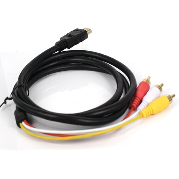 3 HDMI till RCA-kabelkonverteradapterkabelöverföringskabel, 1,5 m