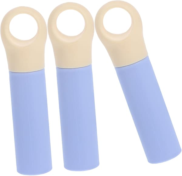 Sett med kosteskaftgrep, moppgrep, kostklemme, støvbrettgrep, moppklips, plast, himmelblå