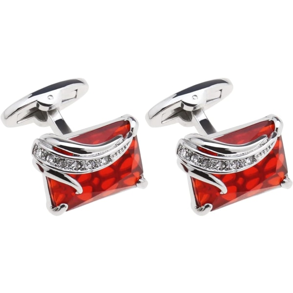 Create idea Pair of Red Crystal Cufflinks Fashion Classic Shirt Cufflinks S