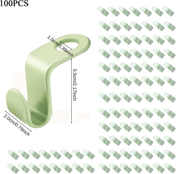 100 kappaletta tilaa säästävää ripustinkoukkua, Mini Waterfall -ripustimien liitäntä