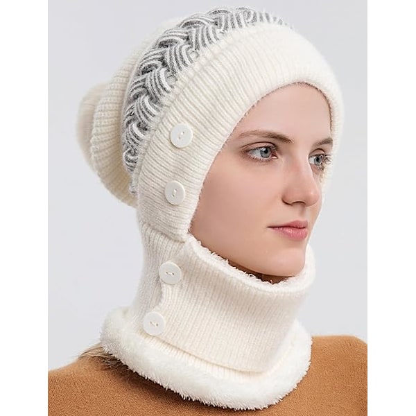 Dametøj Balaclava Vinter Varmt Vinterhue Beanie Halsklæde Vindtæt Multifunktionel Balaclava
