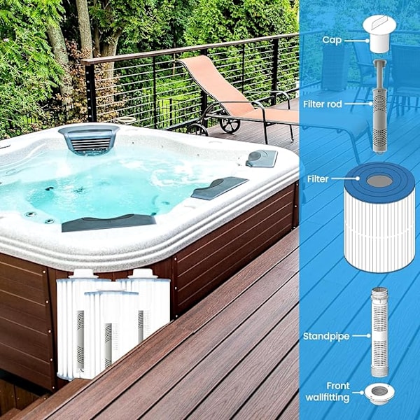 2-pack Silver Ion-patron för spa och badtunna, 9\" x 1,35\"