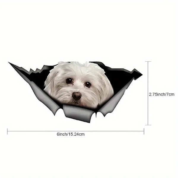 Bilsticker Dekal 15cm(5.9tum) Vit 3D Reflekterande Sticker Rivet Bilsticker