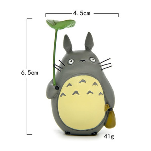 Min granne Totoro små ornament harts klöver lyft blad Miyazak