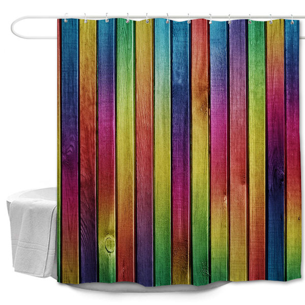3D-trykket vanntett polyester enkel dusjforheng, 180*180cm