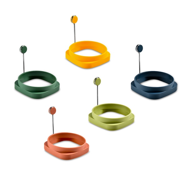 5 st silikonäggringar, nonstick äggringar set, äggkokningsringar