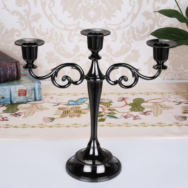 10 tommer høye matte sorte avsmalnende lysestaker elegante lysestaker