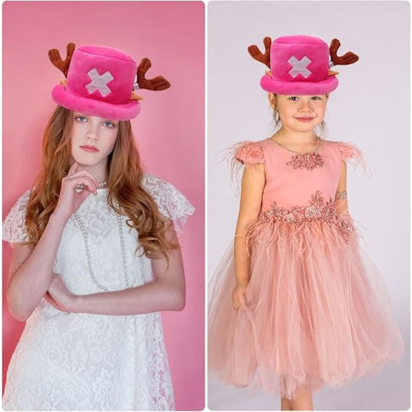 Anime Chopper Hatt, One Piece Chopper Cosplay Hatt, Vinterhatt kompatibel Flicka, Dam, Presenter till fest