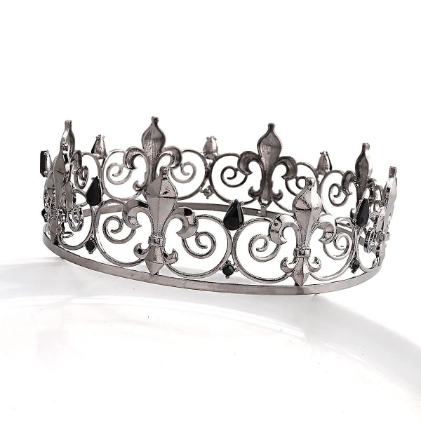 Kongelig full king krone metallkroner for cosplay hjemkomst ball dekor