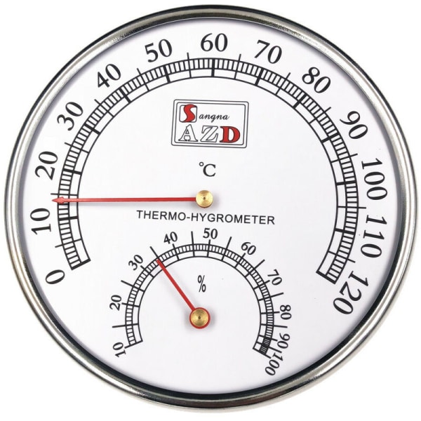 Sauna romtermometer hygrometer, Celsius meter monitor for verksteder, svømmebasseng, lager spa sauna tilbehør, 125mm