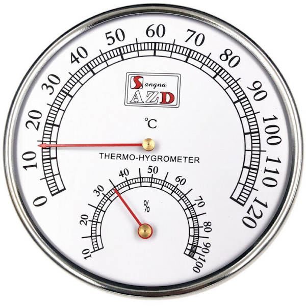 Saunarum Termometer Hygrometer, Celsius Meter Monitor til Værksteder, Svømmehal, Lagerhuse Spa Sauna Tilbehør, 125mm