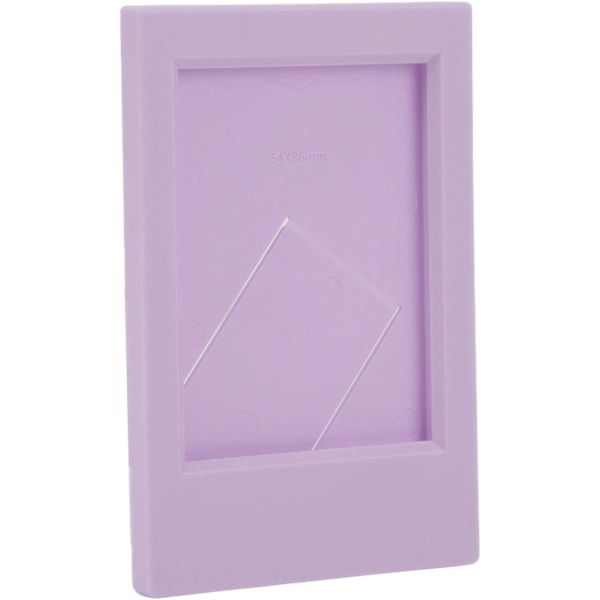 9 x 6 cm fotoramme, rektangulær skrivebordsramme i plast, vægmontering til Instax Mini 3 tommer fotos, til Instax Mini8, 9, 7S, 25, 70, 90 (lilla PU)