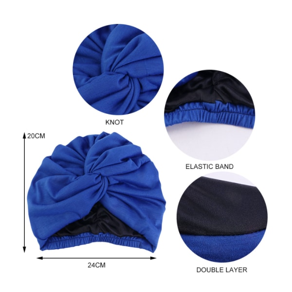 Satin Turban for Women Silk Bonnet Satin Bonnet Sleep Cap for Cur