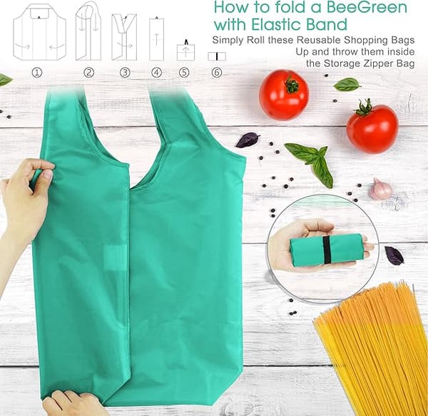 Genanvendelige indkøbsposer - Foldbare - Maskinvaskbare - Genanvendelige indkøbsposer - Bulk