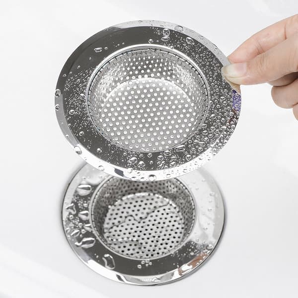 Köksavloppssil - Rostfritt Stål, Anti-Igentäppning, 2-pack (11cm Diameter)