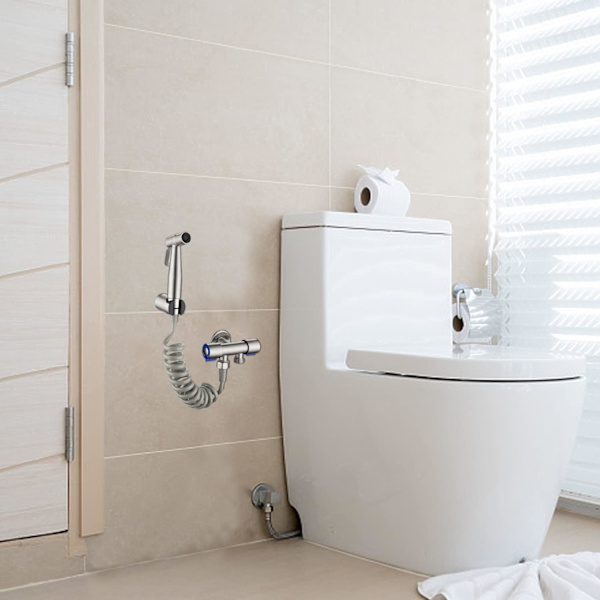 Teleskopisk Dusch slang, 2 Meter Badrumsfjäder slang, Rostfritt Stål Spiral slang, Lång slang för Spruta, Toalett, Bidet, Kran